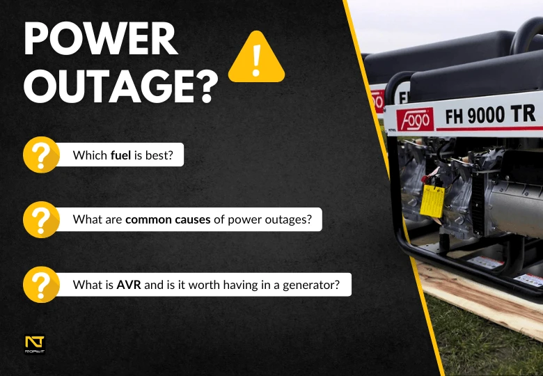 Power outage? Find out how to stay protected and which power generator to choose for your home!