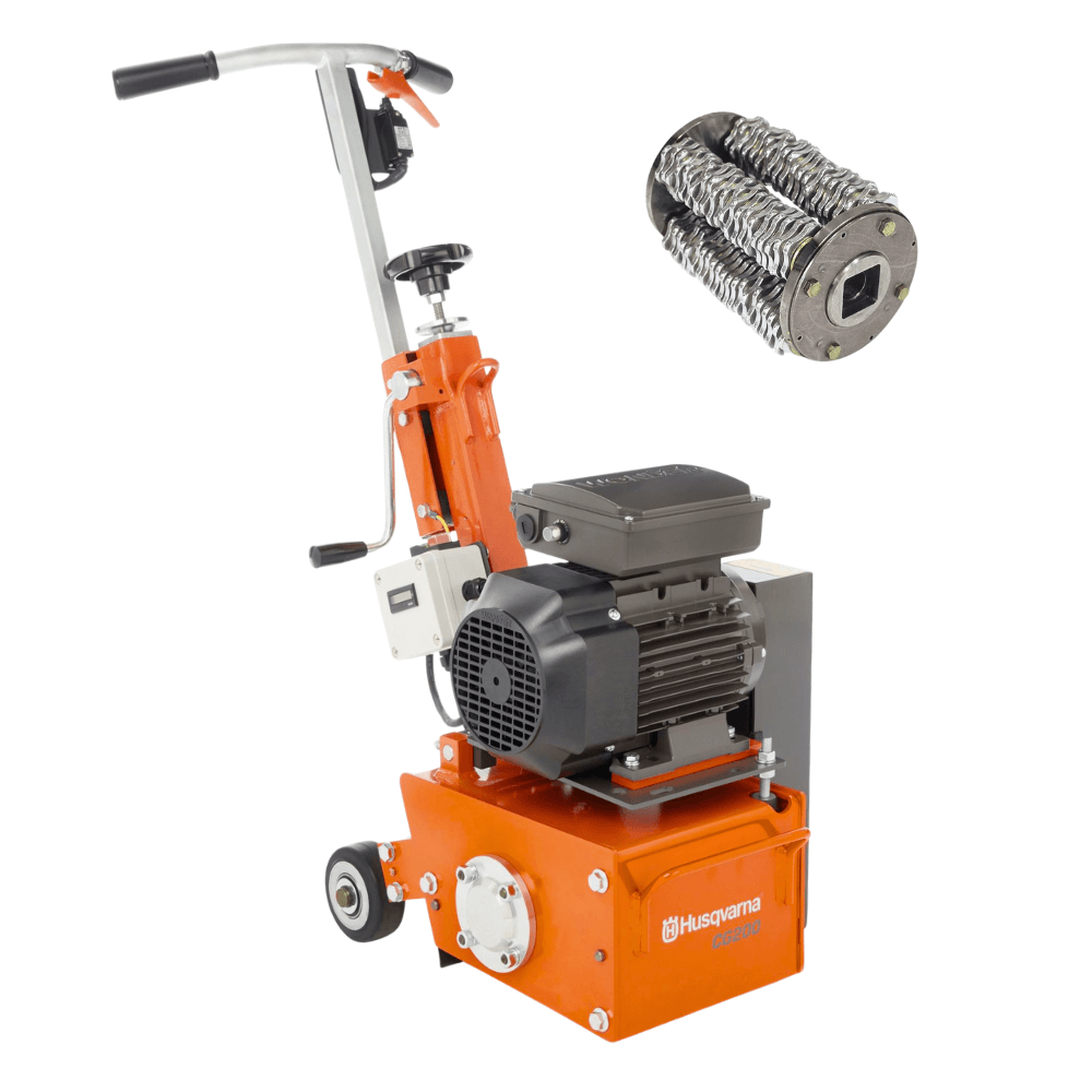 Elektryczna frezarka do betonu Husqvarna CG 200 + bęben