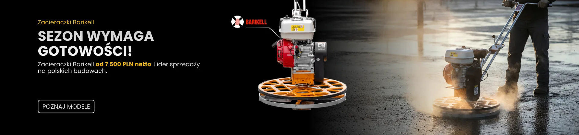 Zacieraczki do betonu Barikell