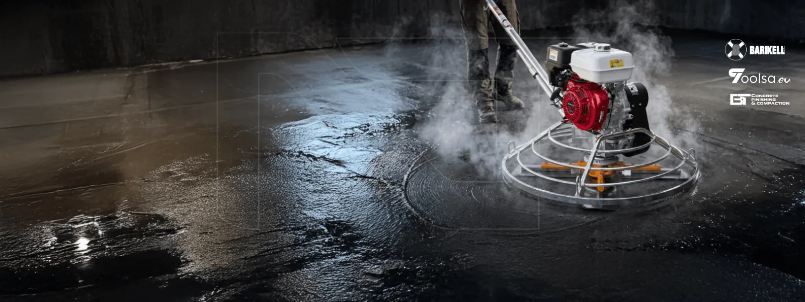 Working on an industrial floor, warehouse, or slab? Choose professional power trowels for a perfectly smooth and durable concrete surface.