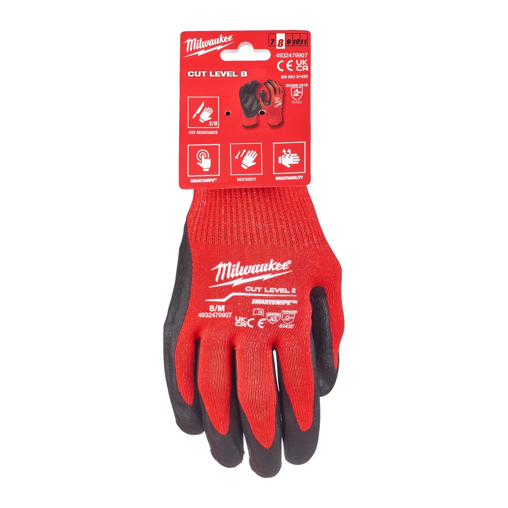 Rękawice_odporne_na_przecięcia_-_poziom_ochrony_B_Milwaukee_Cut_B_Gloves_-_8/M_-_1pc_1