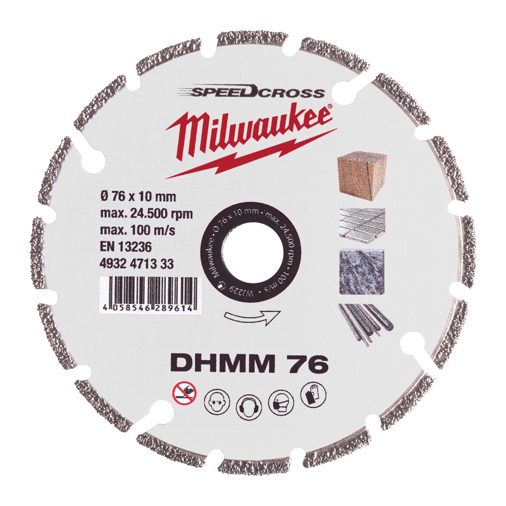 Tarcze SPEEDCROSS™ DHMM  Milwaukee | Diamond Multi Material Blade 76 - 1 pc