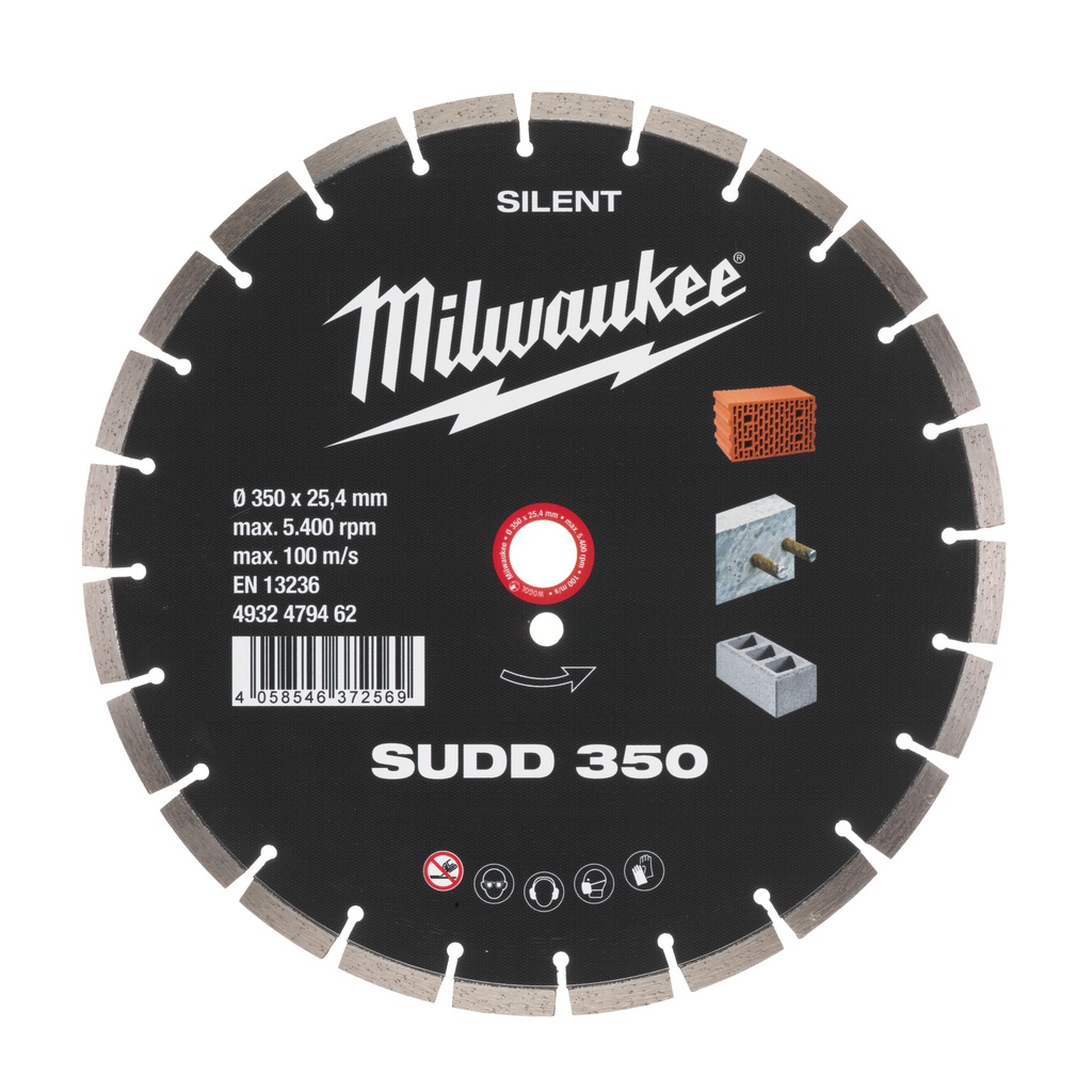 Tarcze diamentowe ciche SUDD Milwaukee | SUDD 350 mm - 1 pc