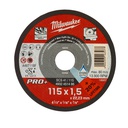 Tarcze cienkie do cięcia metalu PRO+ Milwaukee | SCS 41 / 115 x 1.5 x 22 mm - 50 pc