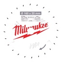 Tarcze pilarskie do ręcznych pił tarczowych Milwaukee | CSB P W 160 x 20 x 2,2 x 24ATB