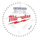 Tarcze pilarskie do ręcznych pił tarczowych Milwaukee | CSB P W 165 x 20 x 2,2 x 48ATB