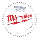 Tarcze pilarskie do ręcznych pił tarczowych Milwaukee | CSB P Alu184 x 30 x 2,4 x 54TF neg.