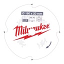 Tarcze pilarskie do ręcznych pił tarczowych Milwaukee | CSB P FC 160 x 20 x 2,2 x 4D