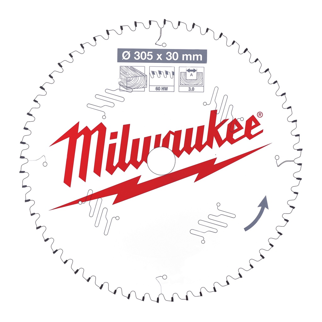 Tarcze pilarskie do pił ukosowych Milwaukee | CSB MS W 305 x 30 x 3,0 x 60ATB neg.