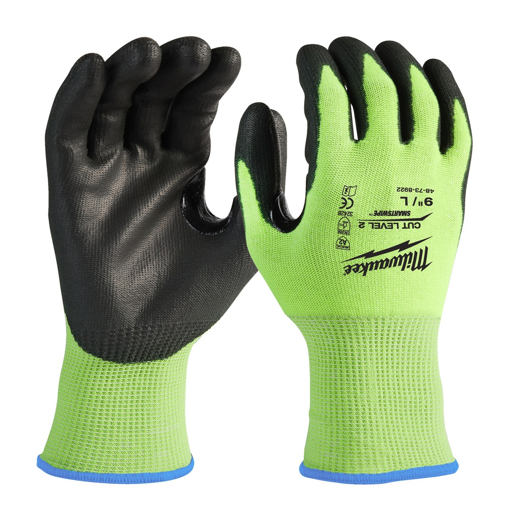 Rękawice odporne na przecięcia o podwyższonej widzialności - poziom B Milwaukee | Hi-Vis Cut B Gloves - 11/XXL - 1pc