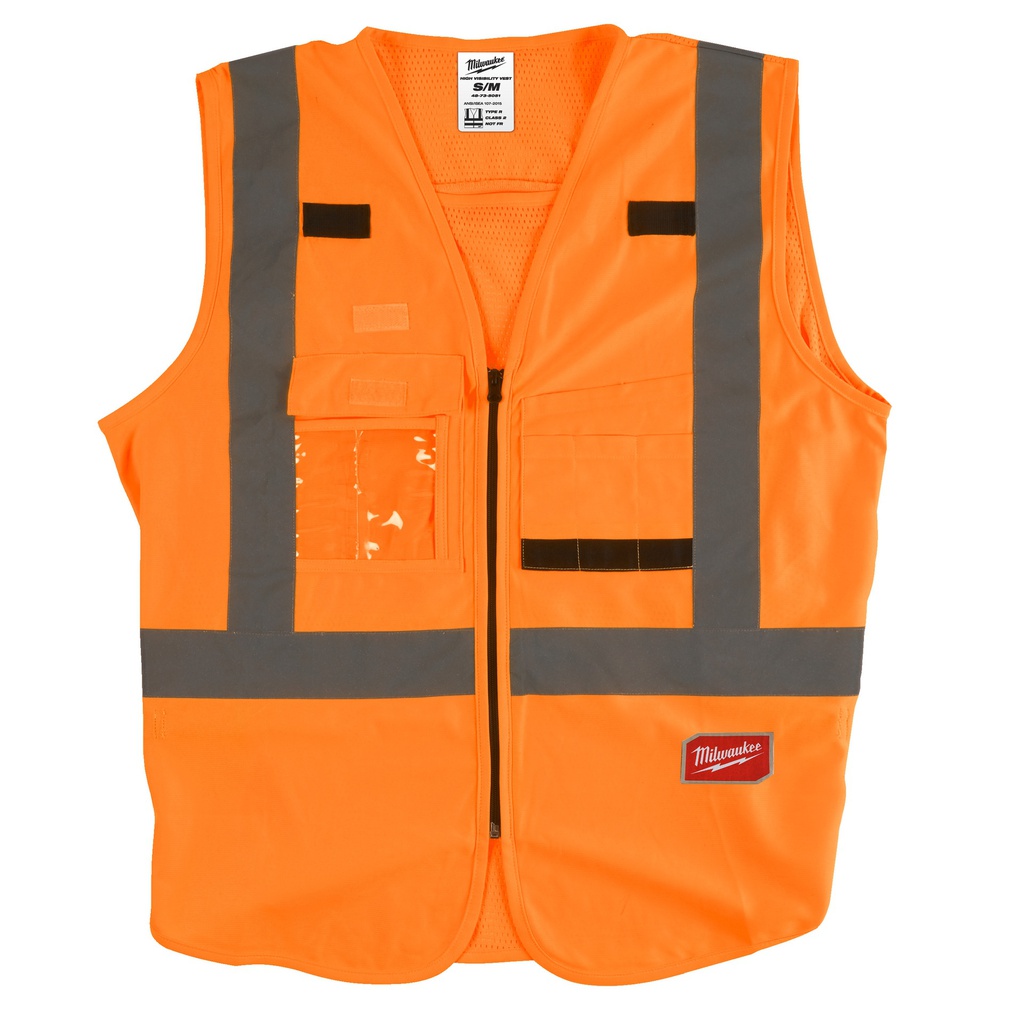 Kamizelka o intensywnej widzialności - żółta Milwaukee | High-Visibility Vest Orange - S/M