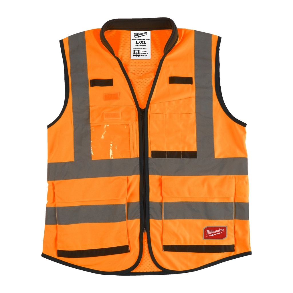 Kamizelka o intensywnej widzialności PREMIUM - żółta Milwaukee | Premium High-Visibility Vest Orange - L/XL
