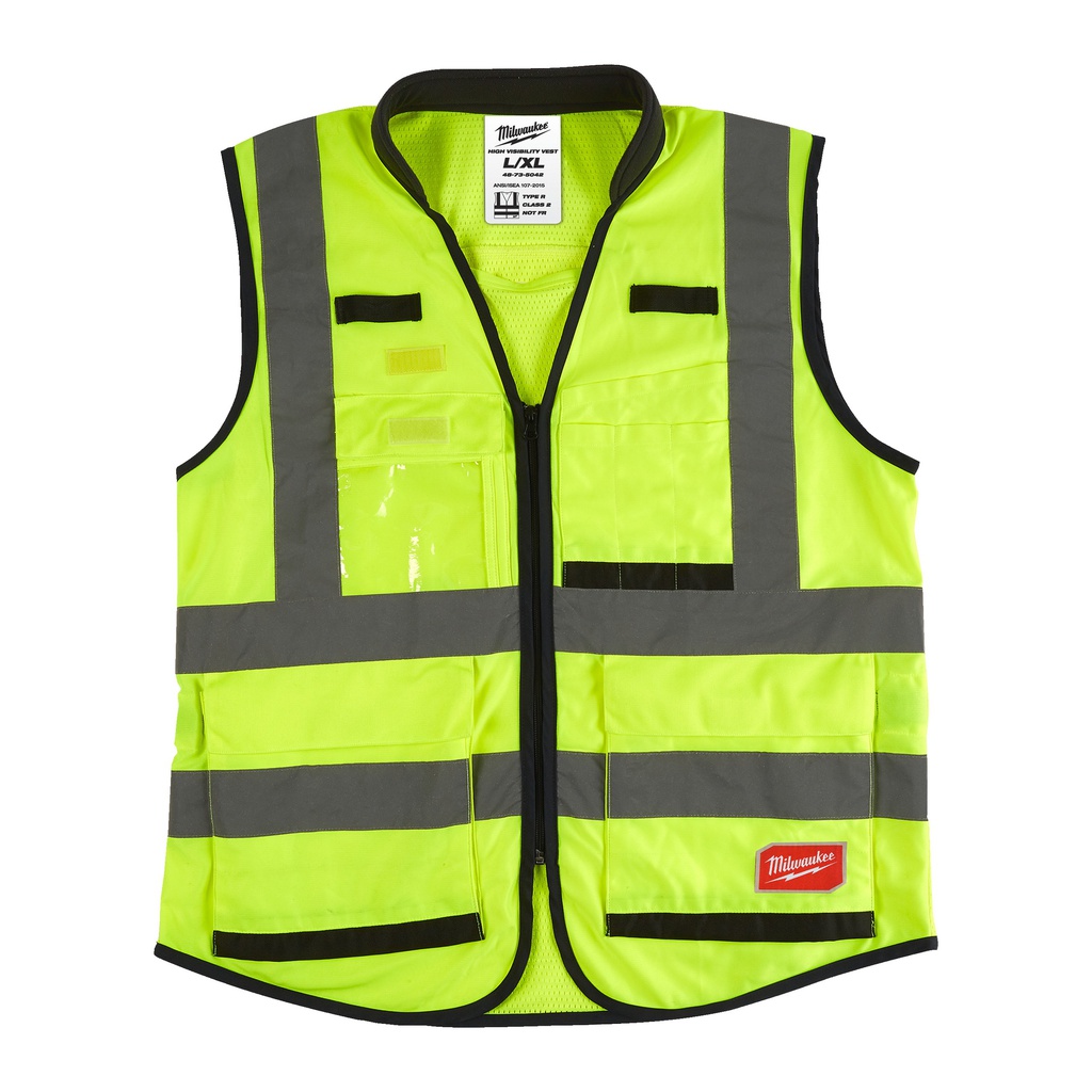 Kamizelka o intensywnej widzialności PREMIUM - żółta Milwaukee | Premium High-Visibility Vest Yellow - L/XL