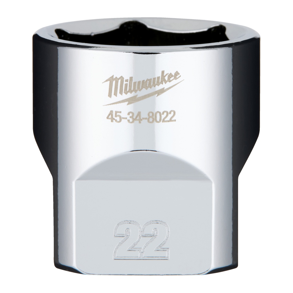 Nasadki chromowane ⅜ ″ Milwaukee | 3/8 Drive Socket Metric Standard - 22 mm