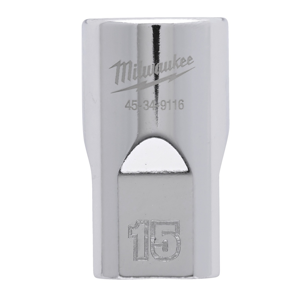 Nasadki chromowane ½″ Milwaukee | 1/2 Drive Socket Metric Standard - 15 mm