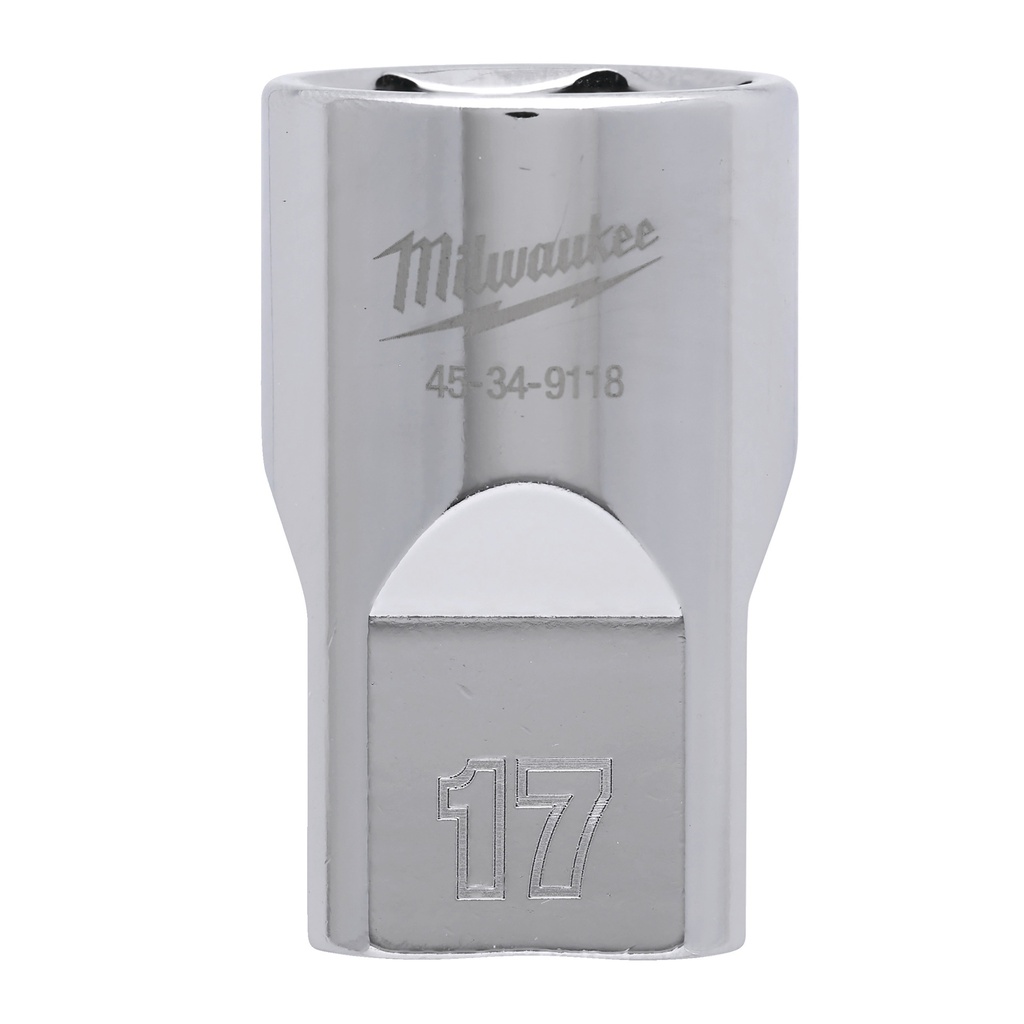 Nasadki chromowane ½″ Milwaukee | 1/2 Drive Socket Metric Standard - 17 mm