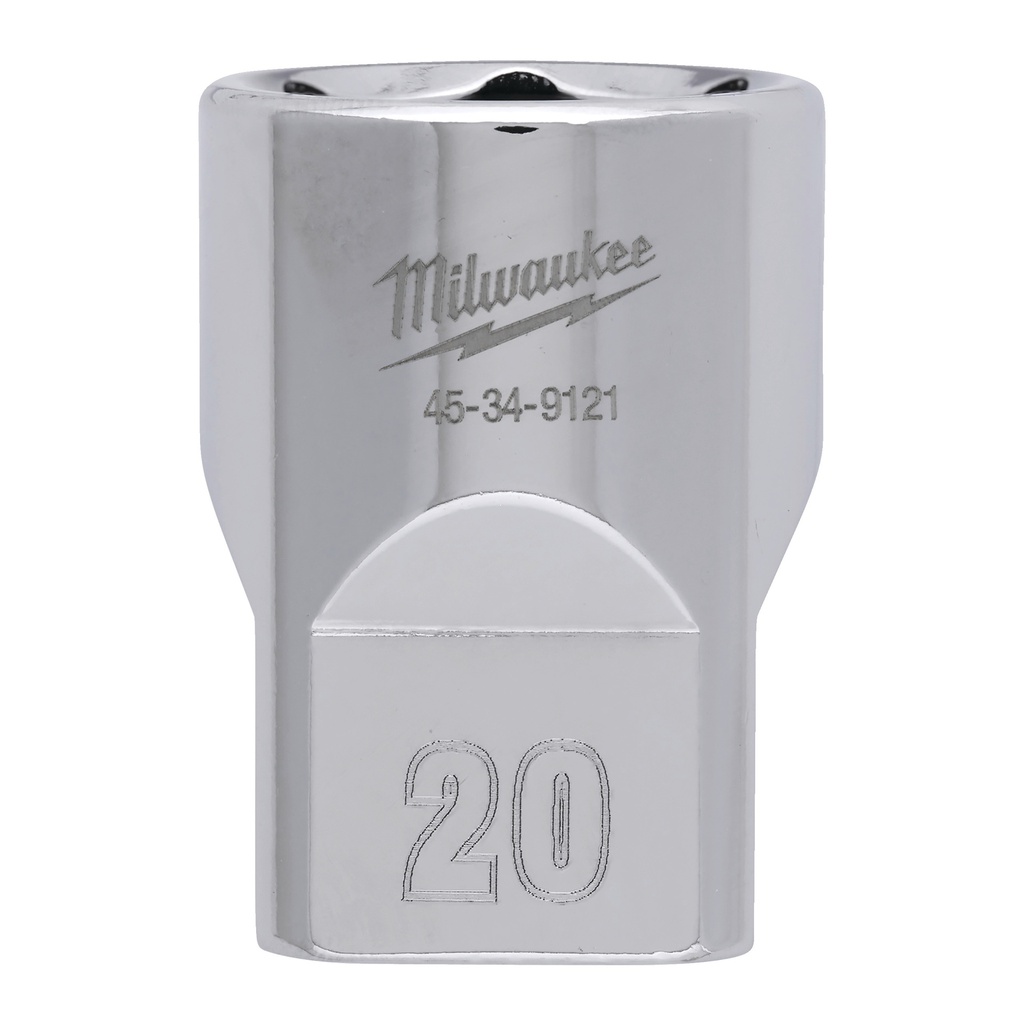 Nasadki chromowane ½″ Milwaukee | 1/2 Drive Socket Metric Standard - 20 mm