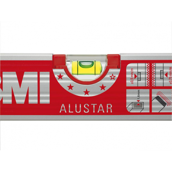 Poziomica aluminiowa wzmocniona BMI ALUSTAR 120 cm