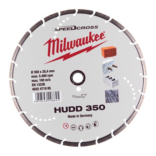 [4932471985] Tarcza diamentowa SPEEDCROSS HUDD 350mm Milwaukee uniwersalna