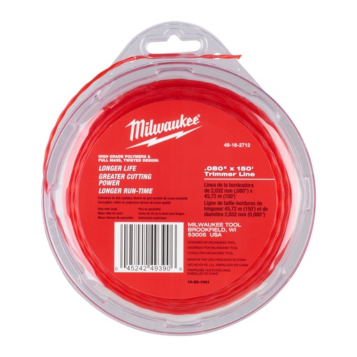 [49162712] Akcesoria do podkaszarek i wykaszarek Milwaukee | Trimmer Line 2 mm x 45 m - 1 pc