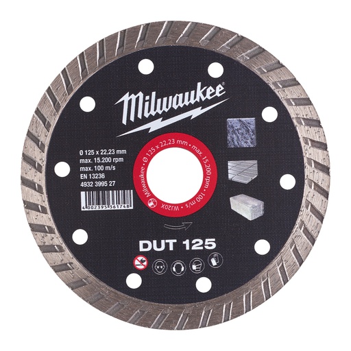 [4932399527] Tarcze diamentowe DUT Milwaukee | DUT 125 mm - 1 pc