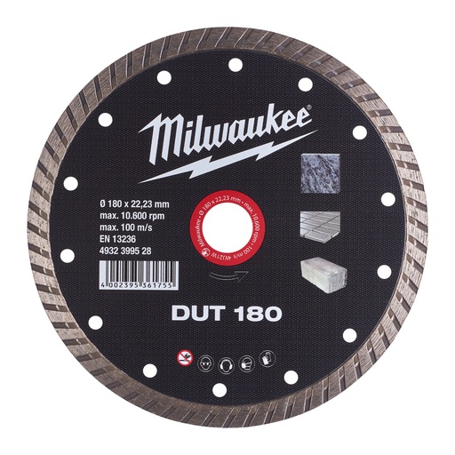 [4932399528] Tarcze diamentowe DUT Milwaukee | DUT 180 mm - 1 pc