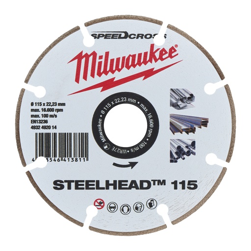 [4932492014] Tarcze SPEEDCROSS STEELHEAD™  Milwaukee | Steelhead 115 mm - 1 pc