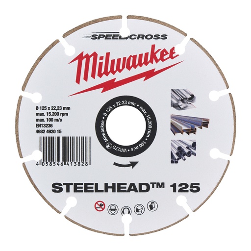[4932492015] Tarcze SPEEDCROSS STEELHEAD™  Milwaukee | Steelhead 125 mm - 1 pc