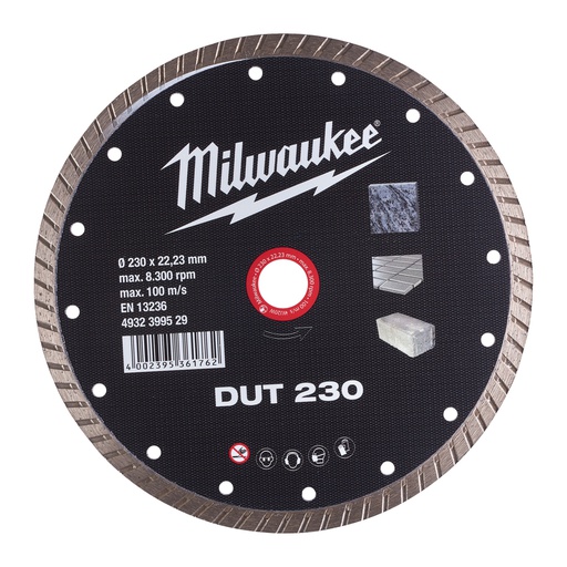 [4932399529] Tarcze diamentowe DUT Milwaukee | DUT 230 mm - 1 pc