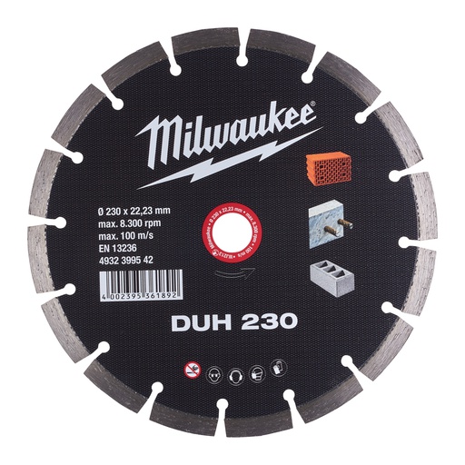 [4932399542] Tarcze diamentowe DUH Milwaukee | DUH 230 mm - 1 pc