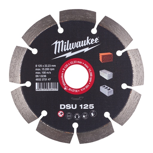 [4932373147] Tarcze diamentowe DSU Milwaukee | DSU 125 mm - 1 pc