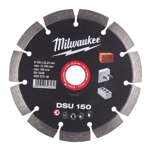 [4932373148] Tarcze diamentowe DSU Milwaukee | DSU 150 mm - 1 pc