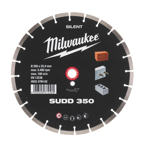 [4932479462] Tarcze diamentowe ciche SUDD Milwaukee | SUDD 350 mm - 1 pc