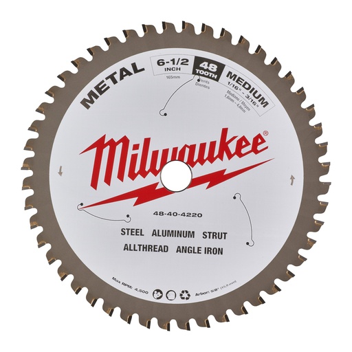 [48404220] Tarcze tnące do metalu. Milwaukee | CSB P M 165x5/8x1.6x48