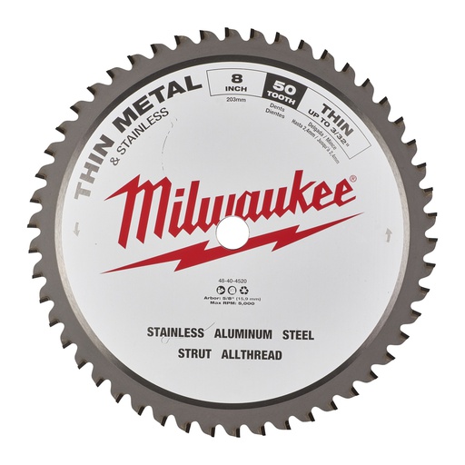 [48404520] Tarcze tnące do metalu. Milwaukee | CSB P M 203 x 5/8 x 1.8 x 50 - 1pc