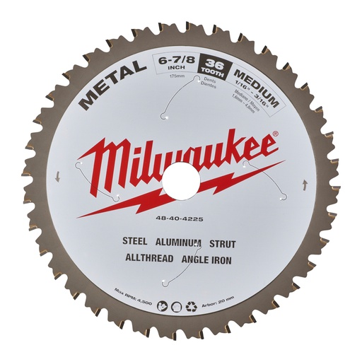[48404225] Tarcze tnące do metalu. Milwaukee | CSB P M 174 x 20 x 1.6 x 36 - 1 pc