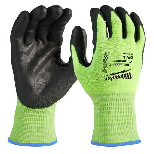 [4932479921] Rękawice odporne na przecięcia o podwyższonej widzialności - poziom B Milwaukee | Hi-Vis Cut B Gloves - 7/S - 1pc