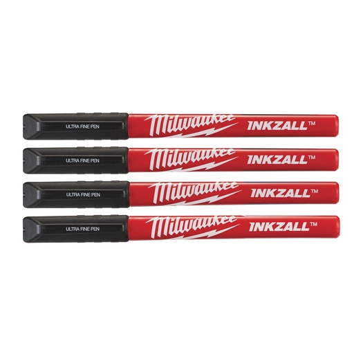 [48223164] Markery cienkie INKZALL™ Milwaukee | Inkzall Fine Tip Black Pens - 4 pcs