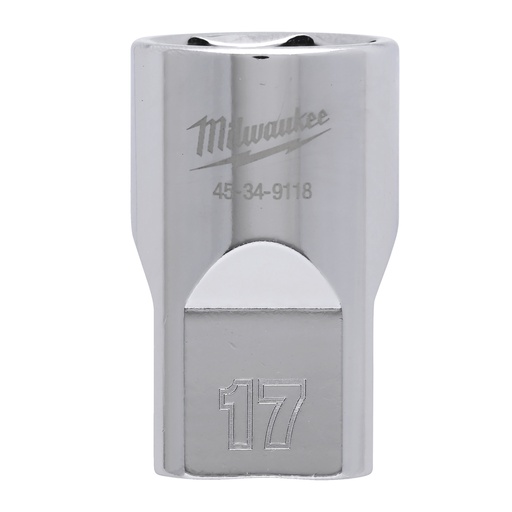 [4932480015] Nasadki chromowane ½″ Milwaukee | 1/2 Drive Socket Metric Standard - 17 mm