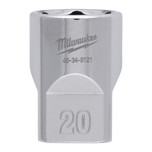 [4932480018] Nasadki chromowane ½″ Milwaukee | 1/2 Drive Socket Metric Standard - 20 mm