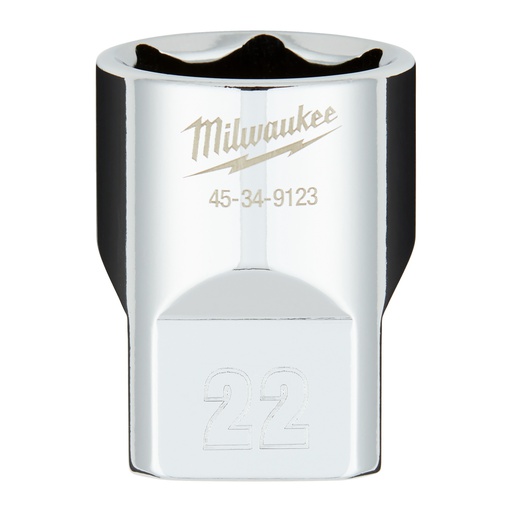 [4932480020] Nasadki chromowane ½″ Milwaukee | 1/2 Drive Socket Metric Standard - 22 mm